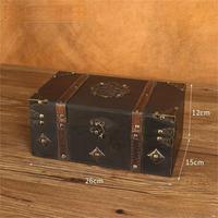 Neue Vintage Nieten-Design Aufbewahrungsbox WBH36 Halsketten-Schmuckbox Mittelalterliche Aufbewahrungsbox Handgefertigte Holz-Schatztruhe für Souvenirs