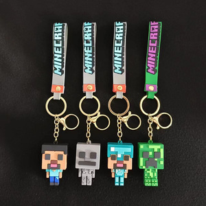 Character <b>Keychain</b> Cartoon Pixel Figure Carabiner Plastic Pendant Lightweight Art Collectible - Product Image 1