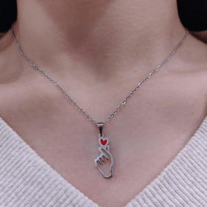 Venta al por mayor Kpop Idol Group Bangtan Boys <span class=keywords><strong>Jimin</strong></span> corazón <span class=keywords><strong>collar</strong></span> - Product Image 2