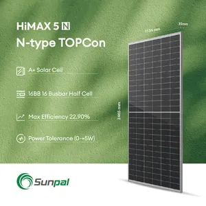 Sunpal ab depo stokları TOPCON GÜNEŞ PANELI 600W 620W 630W Pv Panel GÜNEŞ PANELI gemi için sistem kiti ile