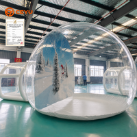 Ceyu Tente bulle gonflable transparente, Dôme transparent, Globe de neige de Noël, Cabine photo, Maison à colonnes d'air, pour événements et fêtes, location, usage commercial, vente en gros