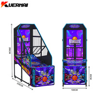 Machine de jeu de basket-ball d'arcade à pièces pour les centres de jeux pour enfants, offrant une expérience de jeu amusante et active avec un défi de pointage
