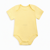 Mameluco de algodón 100% para recién nacido, manga corta, con broches, unisex, cuello tipo sobre, venta al por mayor, OEM