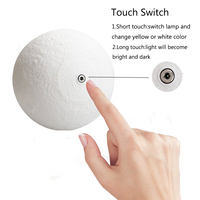 Lampe de Nuit LED 2026, Lampe Lune 3D Imprimée, Rechargeable, Lumière Chaude et Froide, Batterie 400mAh, Autonomie 3-6h, Décoration Maison Chambre