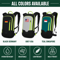 Sac à dos de cyclisme 10L, hydratation, respirant, léger, en nylon, non imperméable, pour voyager, randiner, courir, faire du ski