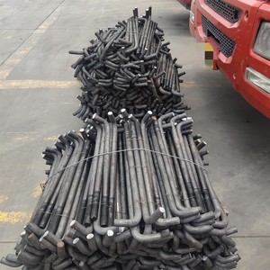 Boulons de fondation à crochet de type L Filetage UNC oxyde noir Boulon d'ancrage chimique en béton en forme de J à haute résistance - Product Image 5