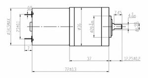 Motore a Ingranaggi DC 24V Faradyi <span class=keywords><strong>per</strong></span> Sedia a Rotelle Elettrica, Motore DC <span class=keywords><strong>per</strong></span> Serratura Elettrica, Micromotore - Product Image 5