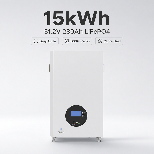 Modular Home Energy Storage 10kWh 20kWh 51.2V 200Ah LiFePO4 Battery IP65 CAN Hybrid Grid Self Consumption Household