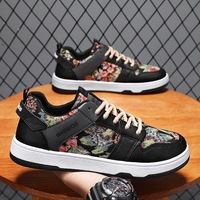 Chaussures rétro à lacets vintage pour hommes, matériau supérieur synthétique antidérapant, portable pour la marche et la course en hiver, printemps et automne
