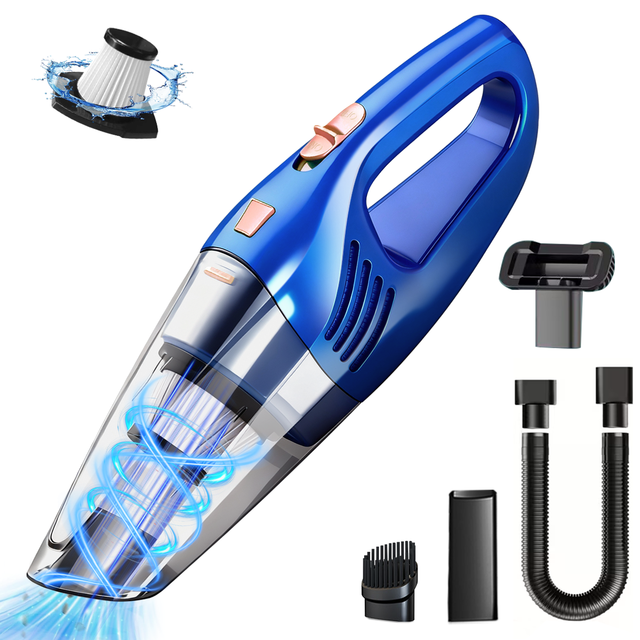 Cordless Handheld Vacuum, Strong Suction Rechargeable Cleaner with HEPA Filter, Multi-use for Car Home Office Pet Hair Cleaning