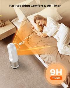 Taşınabilir 2-in-1 Modern elektrikli Bladeless Fan uzaktan kumanda ile salınan ve enerji verimli ev ofis kullanımı için - Product Image 3