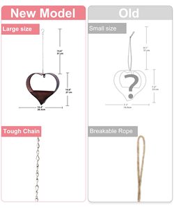 Kim Loại Nhà Máy Móc Trong Nhà Và Ngoài Trời Hình Trái Tim Mộc Mạc Treo Trồng Cho Cửa Sổ Tường Trang Trí Nội Thất - Product Image 3