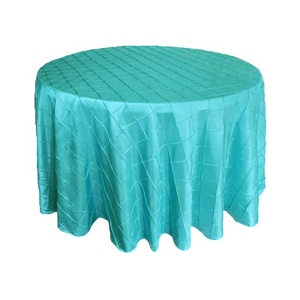 Tùy Chỉnh Vòng Thêu Khăn Trải Bàn Ăn Trắng <span class=keywords><strong>Pintuck</strong></span> Bảng Bao Gồm Cho Đám Cưới Đảng - Product Image 3