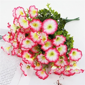 LUYI - Piante Artificiali per Vasi da Tavolo, Fiori di Gloriosa in Seta Sintetica per Decorazioni Esterne, Vasi da Ingresso, Matrimoni - Fucsia - Product Image 4