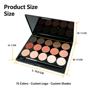 Palette de maquillage pour le visage à base d'eau, 15 couleurs neutres et terreuses, nude, pour enfants et maquillage professionnel, peinture de portrait, nuances personnalisées - Product Image 3
