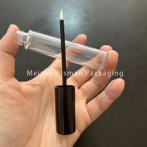 ISMAN - Serie de Tubos Cosméticos Redondos de 10 ml, Envases Vacíos para Rímel, Delineador de Ojos y Brillo Labial, Envase Transparente Negro de Lujo, Logotipo Personalizado - Product Image 5