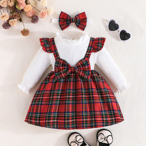 Vestido de Algodón Casual para Bebé Niña de 3 a 24 Meses, Largo hasta la Rodilla, Manga Larga, Bonito, Antiarrugas, Transpirable y Lavable - Product Image 1