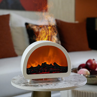 Diffuseur d'huiles essentielles portable à flamme simulée, veilleuse colorée, diffuseur de cheminée pour la maison, cadeau créatif
