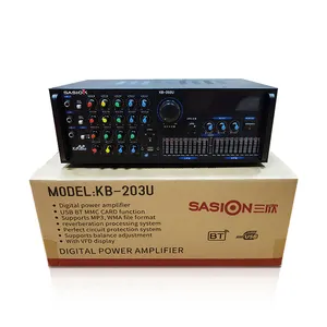 KB-203U家庭影院系统功率放大器时尚支持BT/RCA/USB混音器立体声音频专业放大器