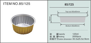 125ml Mini Cake Dessert Pans Disposable Recyclable <strong>Aluminum</strong> <strong>Container</strong> Lids <strong>Aluminum</strong> Foil PET Baking Cups Customized Colors Food - Product Image 6