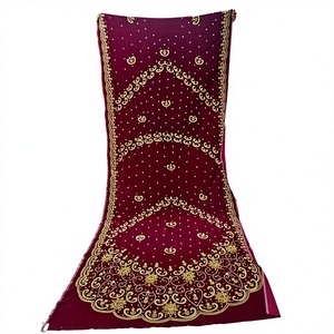 ผ้าลูกไม้ทอแบบ Jacquard ลายเรียบ เป็นมิตรกับสิ่งแวดล้อม ผลิตจาก Spandex/Polyester สำหรับงานแต่งงาน ชุดเดรสเจ้าสาวโซมาเลีย 3 ชิ้น - Product Image 1
