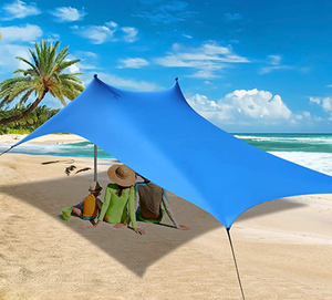 Factory Direct Supply Upgrade Portable Windproof Silicone Treating Stretch Beach Sun Shade Beach <b>Tent</b> - Product Image 1