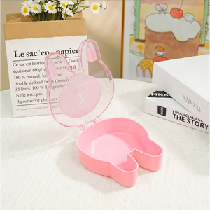 Cartoon Rabbit Transparent Storage Box For Jewelry Hair Accessories Toy Organizer <b>Foldable</b> Plastic Kids Storage Container - Product Image 1
