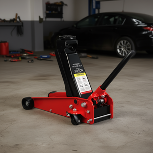 Cric de sol de course en acier à profil bas de 3 tonnes (6,000 Lb) de capacité Pompe hydraulique de levage rapide à piston Crics de voiture Gamme de levage 5.1 "-20" - Product Image 2