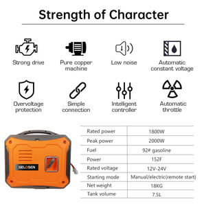 Générateur d'électricité 12 volts 24 volts 12v 24v Mini générateur portable à essence DC Type silencieux Disponible <span class=keywords><strong>pour</strong></span> <span class=keywords><strong>camping</strong></span>-<span class=keywords><strong>car</strong></span> Camion Cabine couchette AC - Product Image 5