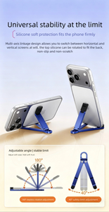 Aluminium Alloy Multi Axis Phone Holder Clip Mount Portable Keychain Mini <b>Stand</b> for Car Dashboard phone clip - Product Image 2