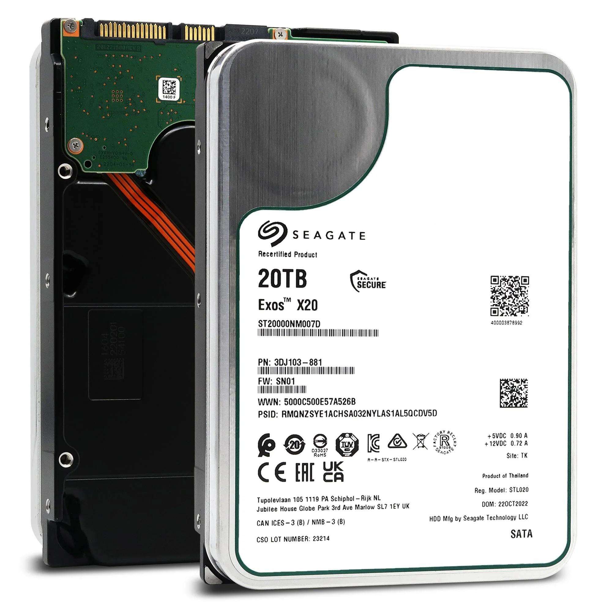 20 TB Hard Disk - Seagate Exos X20 Enterprise Drive