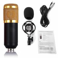 Offre Très Demandée : Microphone Condensateur BM800 V8 Sans Fil avec Carte Son, Support de Studio Audio, pour Karaoké, Podcast et Diffusion en Direct