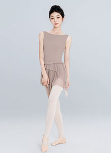 ชุดบอดี้สูทบัลเลต์ผ้าไนลอนลายแจ็คการ์ดแบบเซ็กซี่โชว์หลังสำหรับผู้หญิง สำหรับฝึกซ้อมยิมนาสติกและการเต้น - Product Image 6