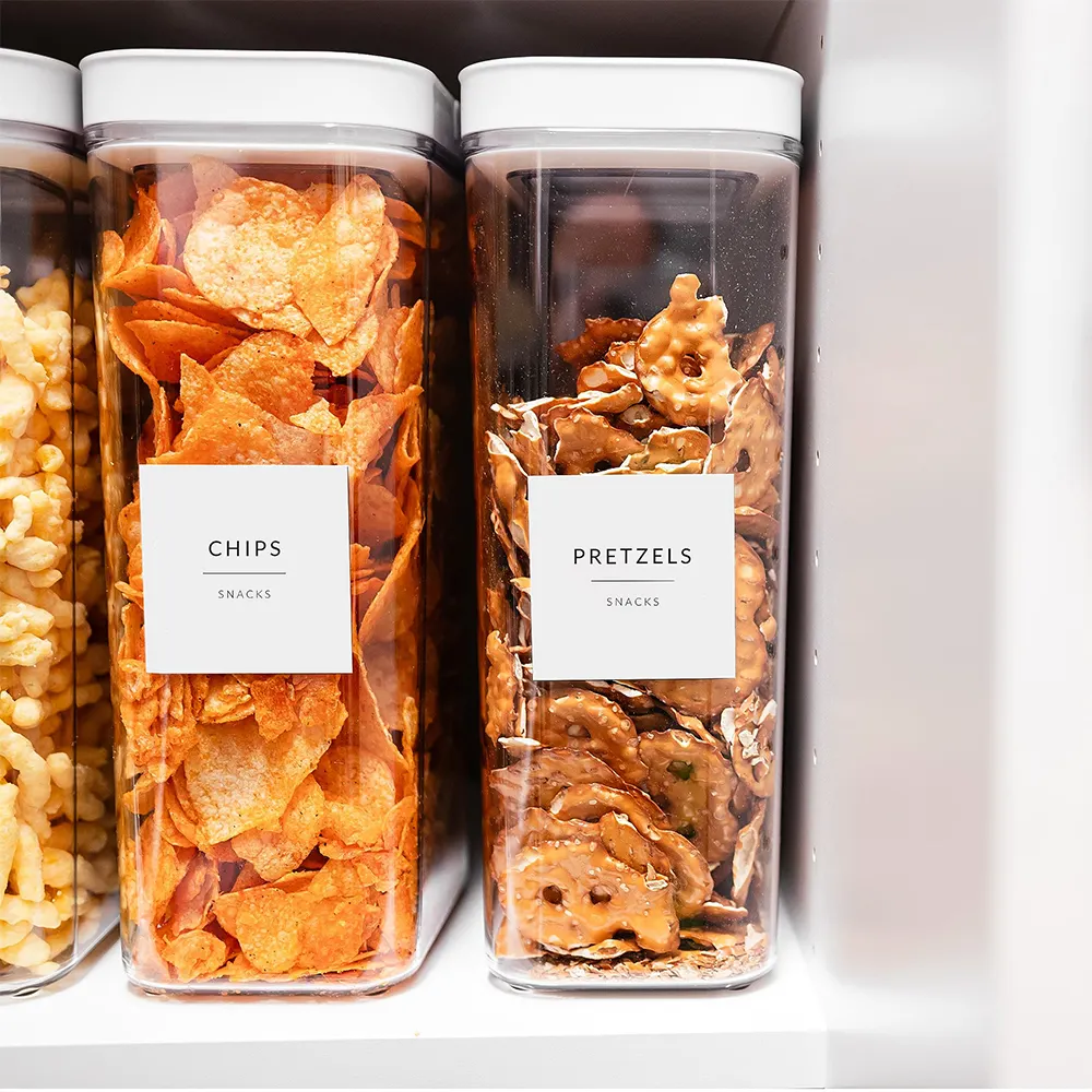 Benutzer definierte digital gedruckte Business Super Haar Lebensmittel Getränke glas Etiketten Gefrier schrank Verpackung Etikett Design