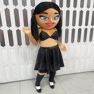 Costume <span class=keywords><strong>de</strong></span> mascotte personnalisable <span class=keywords><strong>pour</strong></span> adultes unisexe, tenue noire élégante <span class=keywords><strong>pour</strong></span> événements et spectacles à thème - Product Image 1