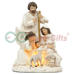 EAGLEGIFTS Artisanat en résine, créations originales, série religieuse <span class=keywords><strong>de</strong></span> <span class=keywords><strong>la</strong></span> Nativité, statue <span class=keywords><strong>de</strong></span> l'ange <span class=keywords><strong>de</strong></span> <span class=keywords><strong>la</strong></span> <span class=keywords><strong>crèche</strong></span>, <span class=keywords><strong>de</strong></span> <span class=keywords><strong>la</strong></span> Vierge Marie et du bébé Jésus, décoration d'intérieur - Product Image 5