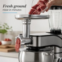 Robot culinaire multifonction SOHEF 10L 2000W avec moteur en cuivre, hachoir à viande et mixeur pour la pâtisserie à domicile