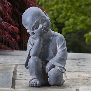 Statue de <span class=keywords><strong>bouddha</strong></span> <span class=keywords><strong>en</strong></span> <span class=keywords><strong>pierre</strong></span>, sculpture de <span class=keywords><strong>petit</strong></span> moine chauve <span class=keywords><strong>en</strong></span> marbre et granit - Product Image 2