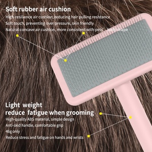 Baoli Odm huisike keychain 100x155mm Pet <span class=keywords><strong>spazzola</strong></span> in plastica pettine perni in acciaio inossidabile Grooming Slicker Brush <span class=keywords><strong>spazzola</strong></span> <span class=keywords><strong>per</strong></span> animali domestici - Product Image 3