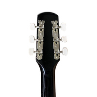 China Aiersi Brand Wholesale Cutaway Shape OEM ODM Black Color Acoustic Guitar 6 Steel Strings Musical Instrument
