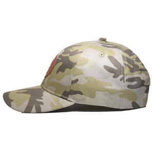Logotipo personalizado 6 Panel de cuero <span class=keywords><strong>Camo</strong></span> Sombreros Niños Niño Gorra de béisbol - Product Image 3