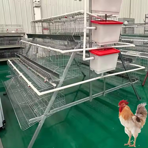 Offre Spéciale : Cage à Poulets Galvanisée à 3/4 Niveaux, Poulailler Commercial Automatique Multifonctionnel pour Élevage de Poulets - Product Image 1
