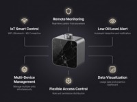 Diffuseur de parfum intelligent, panneau en verre marbré noir, montage mural ou sur table, contrôle WiFi Bluetooth IoT, désodorisant pour la maison et le bureau