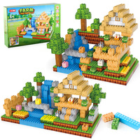 Set Blok Bangunan 40-Piece My Assembled World ABS Tema Pertambangan Bawah Tanah dengan Pedang, Kit Puzzle Edukatif untuk Merakit Pemandangan, Mainan Edukasi