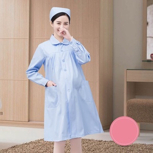 बेबी कॉलर मातृत्व नर्स वर्दी, सफेद लैब कोट, पेट समर्थन कार्य वर्दी - Product Image 2