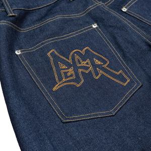 Ensemble 2 pièces TOPSHOW DENIM en coton épais personnalisé avec blocs de couleur et coutures vintage pour homme - Product Image 5