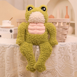 Nuevo Peluche de Rana <span class=keywords><strong>Musculosa</strong></span>, Lindo y Divertido, Muñeco de Rana con Abdominales Feos pero Inspiradores con Temática de Fitness, un Regalo de Compañía para Niños - Product Image 6