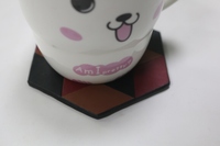 Ensemble de sous-verres en cuir PU élégant et imperméable, imprimé en sérigraphie personnalisée, style européen, pour boissons, utilisation promotionnelle