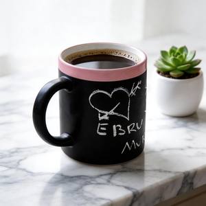 <span class=keywords><strong>Taza</strong></span> de cerámica de 11 oz estilo <span class=keywords><strong>pizarra</strong></span> <span class=keywords><strong>con</strong></span> borde esmaltado, hecha en Shandong, China - Product Image 4