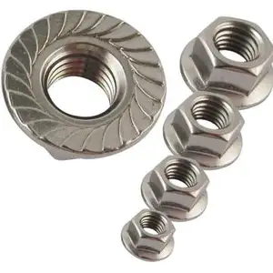 Carbon Steel Din 6923 Grade8 White Zinc Plated Hex Flange Nut